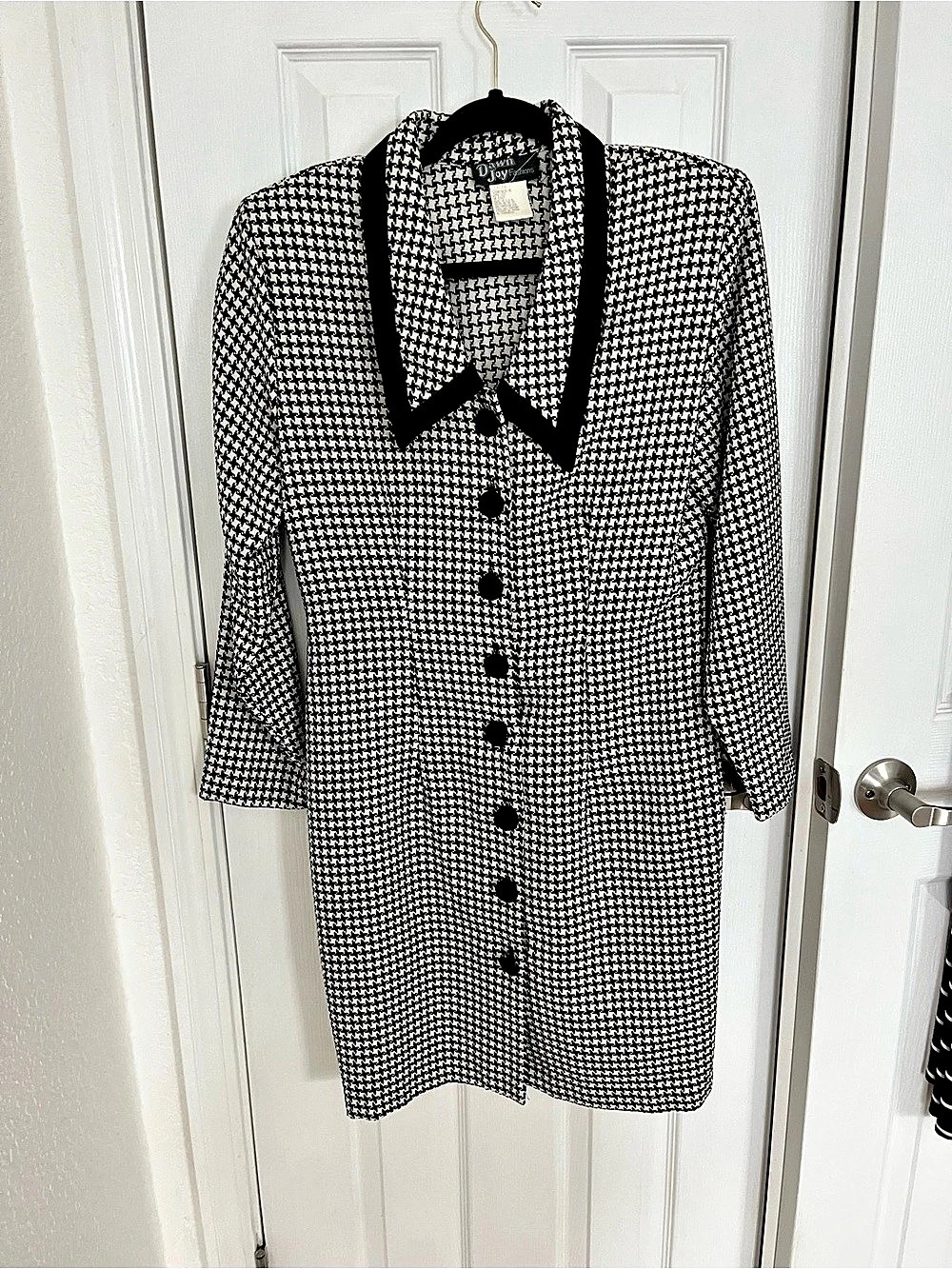 Joy Fashions Houndstooth Blazer Black & White Size 11/12